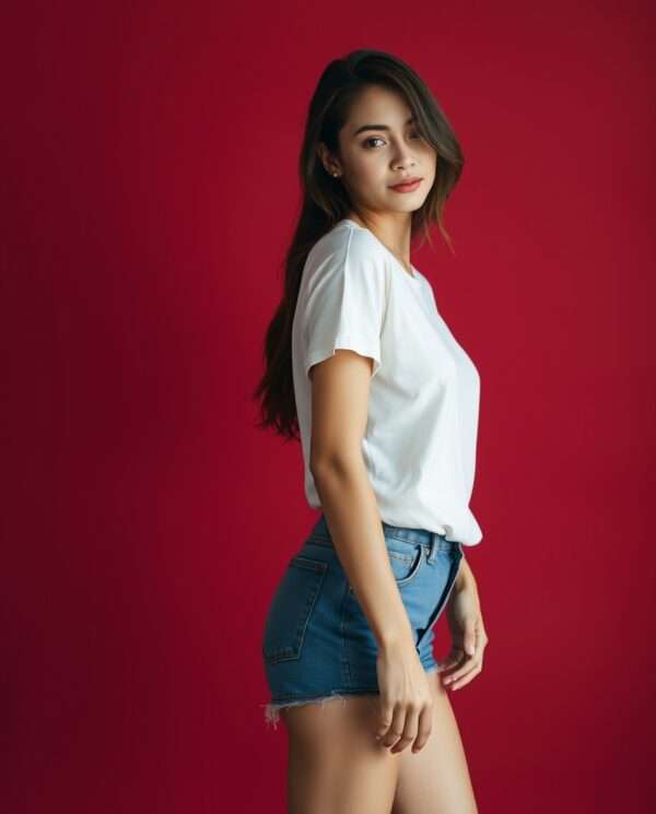 BLUE DENIM SHORTS - Image 2